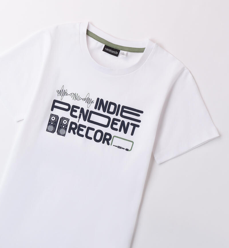 T-Shirt per ragazzo BIANCO-0113