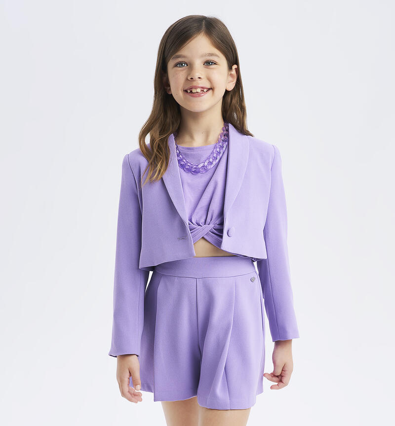 Girls' T-shirt with necklace GLICINE-3414