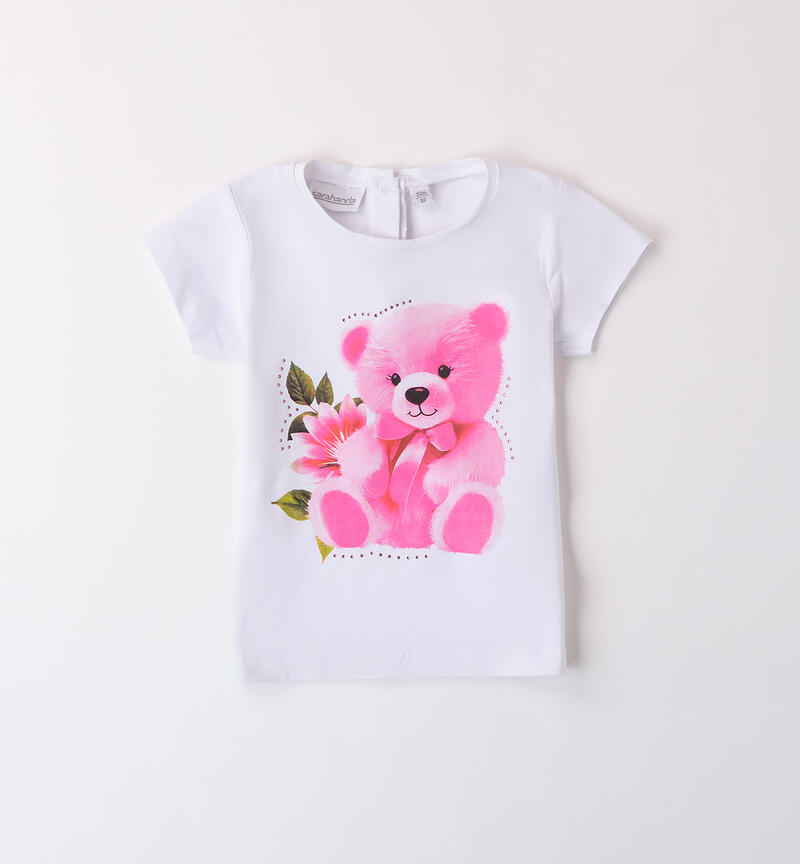 T-Shirt Sarabanda da bambina BIANCO-0113