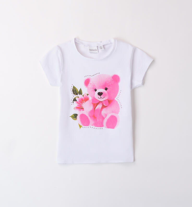 T-Shirt Sarabanda da bambina BIANCO-0113