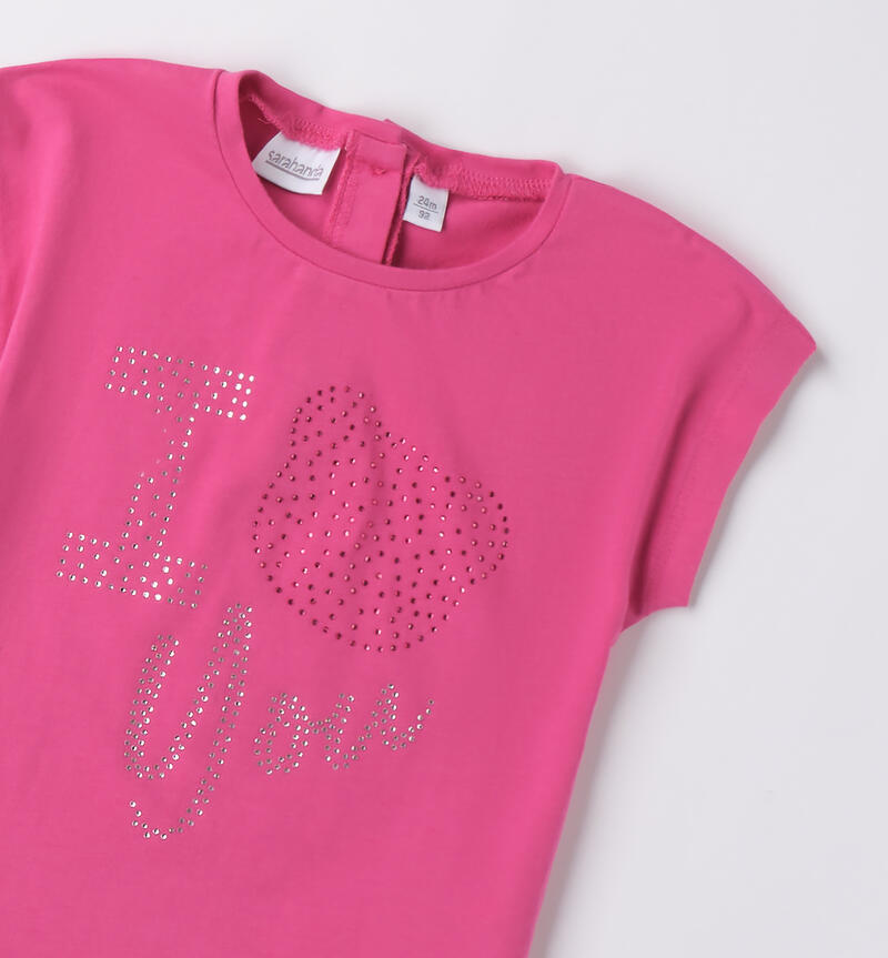 T-shirt Sarabanda per bambina FUXIA-2453