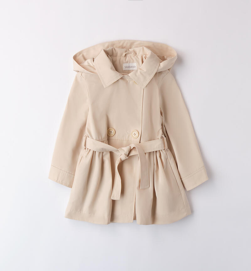 Trench da bambina ECRU'-0154