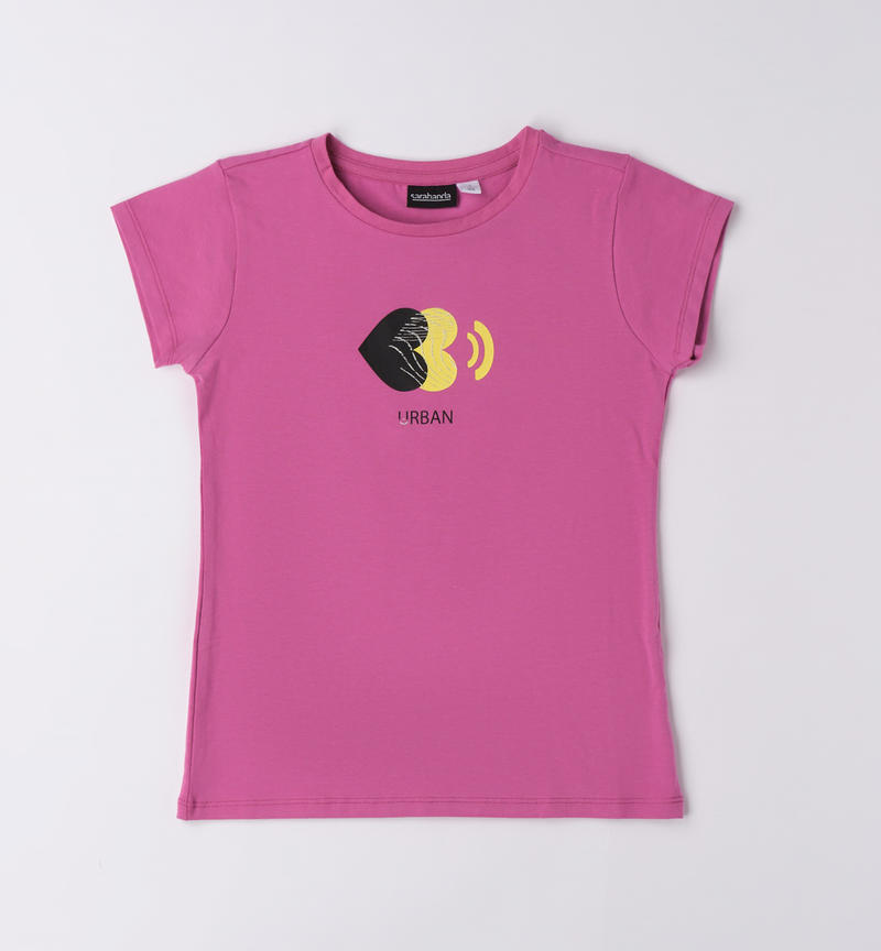 T-shirt avvitata ragazza da 8 a 16 anni Sarabanda ORCHIDEA-2832