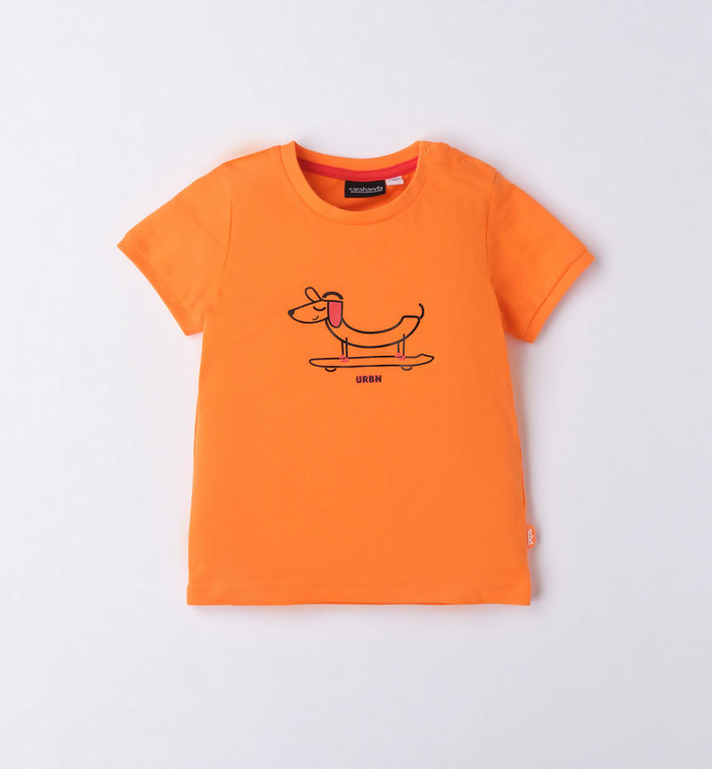 T-shirt bambino da 9 mesi a 8 anni Sarabanda ARANCIO-1844