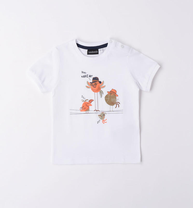 T-shirt bambino stampe varie da 9 mesi a 8 anni Sarabanda BIANCO-0113