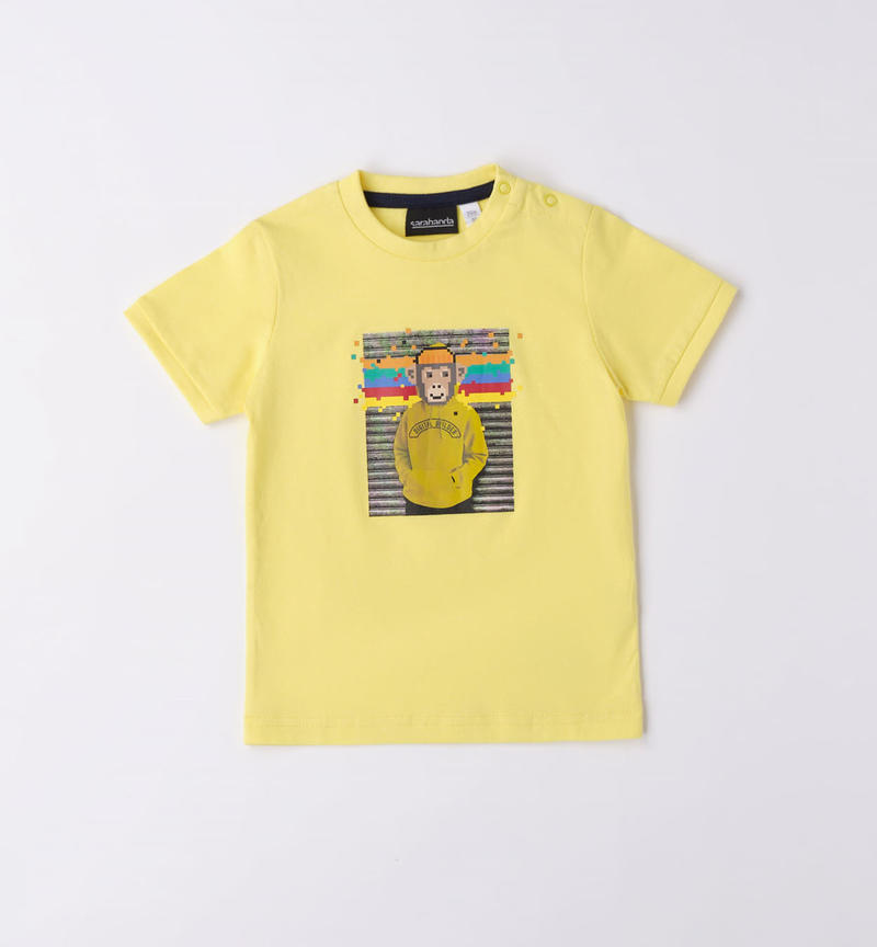 T-shirt bambino stampe varie da 9 mesi a 8 anni Sarabanda GIALLO-1417