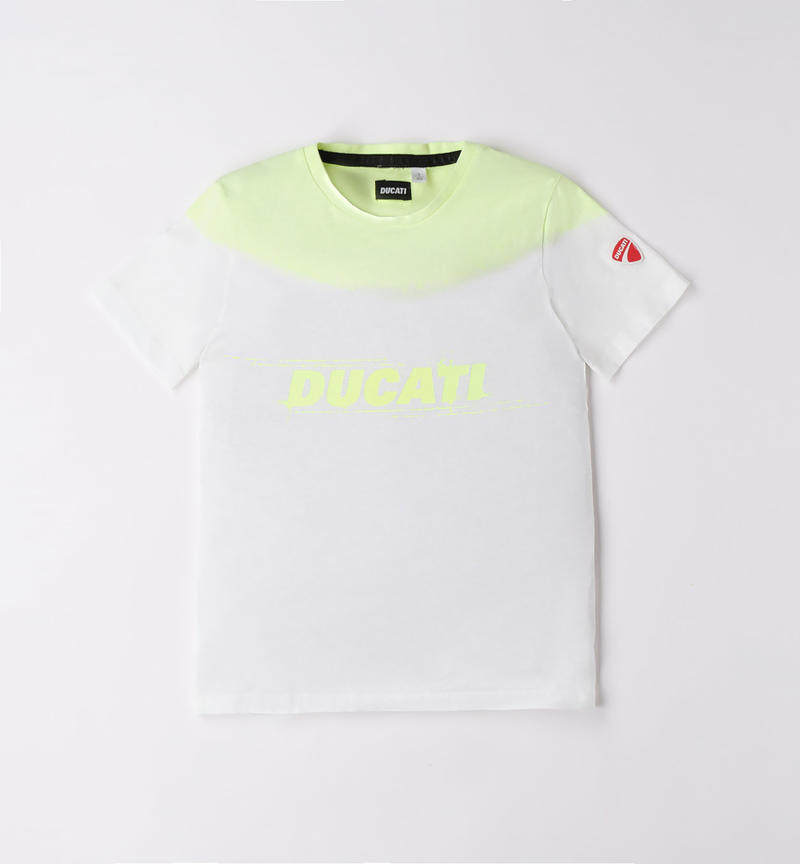 T-shirt Ducati bambino 100% cotone bicolor da 3 a 16 anni GREEN ACID-5841