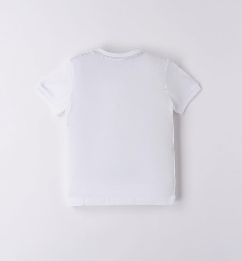 T-shirt jersey 100% cotone bambino da 9 mesi a 8 anni Sarabanda BIANCO-VERDE-8036