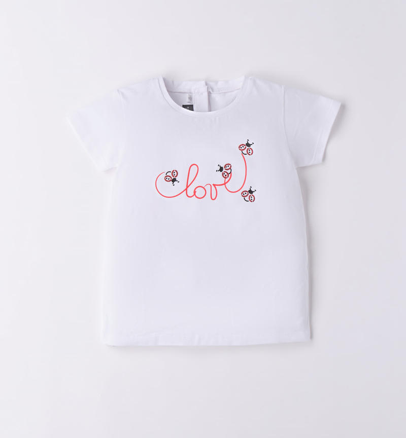 T-shirt Love bambina da 9 mesi a 8 anni Sarabanda BIANCO-0113