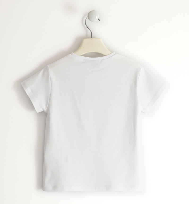 T-shirt ragazza stampa colorata da 8 a 16 anni Sarabanda BIANCO-ROSSO-8025