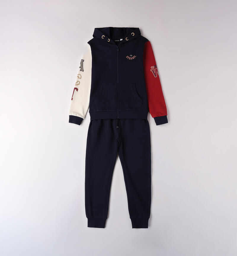 100% cotton tracksuit for boys NAVY-3854