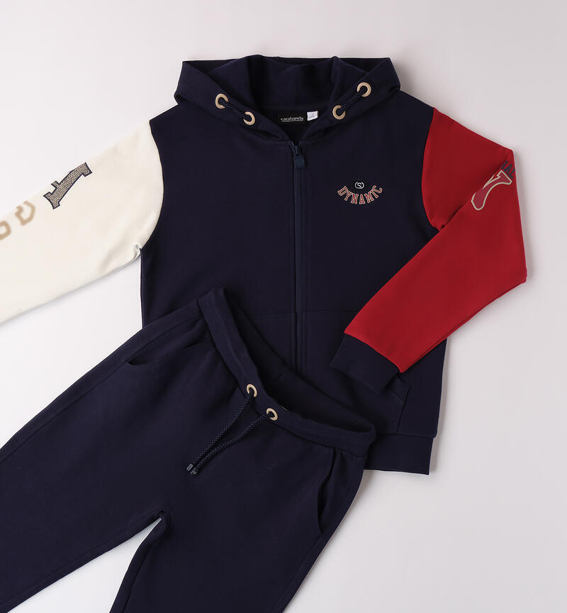 100% cotton tracksuit for boys NAVY-3854