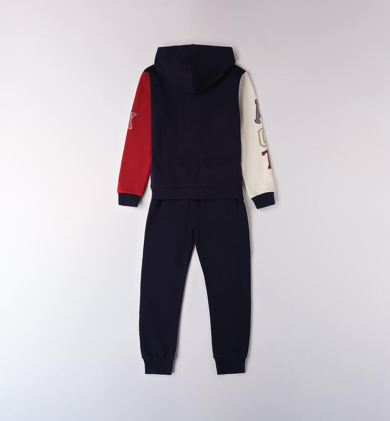 100% cotton tracksuit for boys NAVY-3854