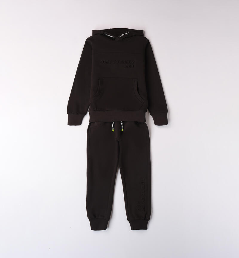 Boys' 100% cotton tracksuit NERO-0658