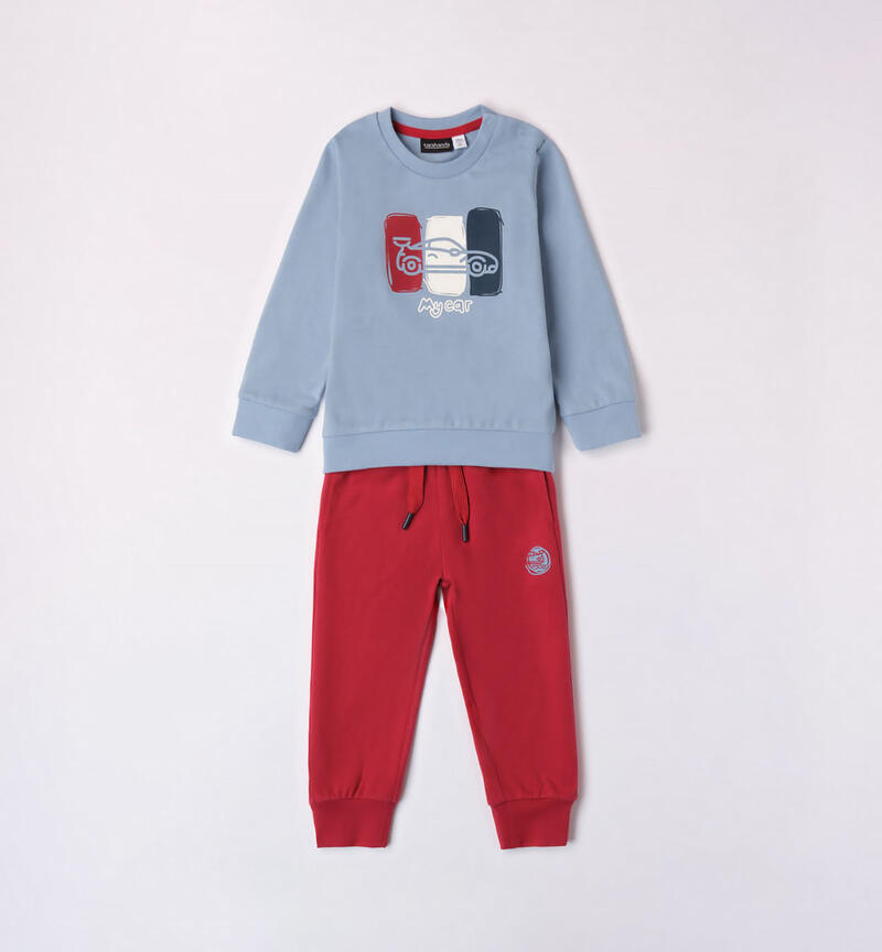 Sarabanda car tracksuit for boys from 9 months to 8 years  BLU NAVY-3986