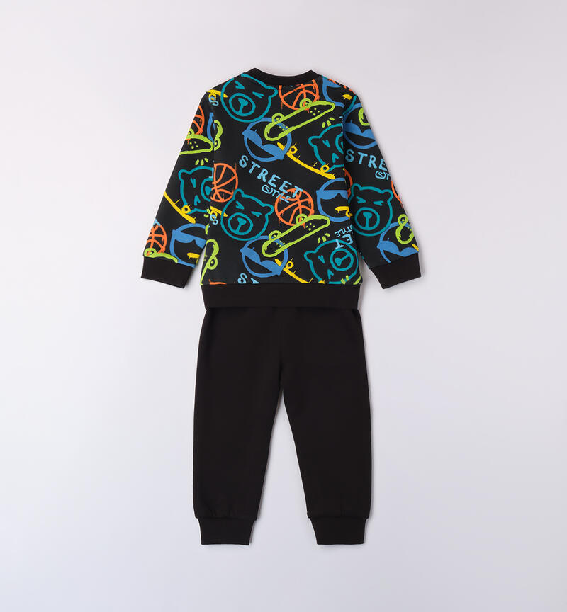 Boy's tracksuit with prints NERO-MULTICOLOR-6ATE