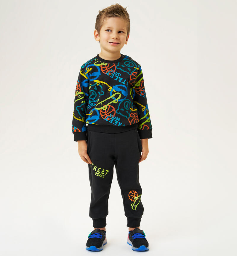 Tuta bambino con stampe NERO-MULTICOLOR-6ATE