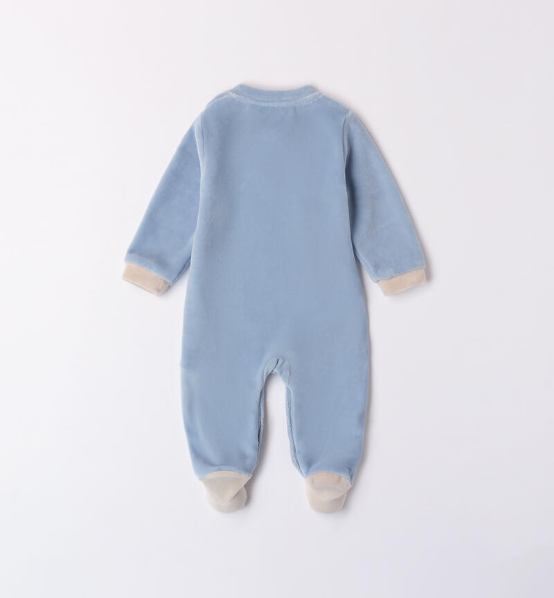 Chenille suit for newborn L.BLUE-3964