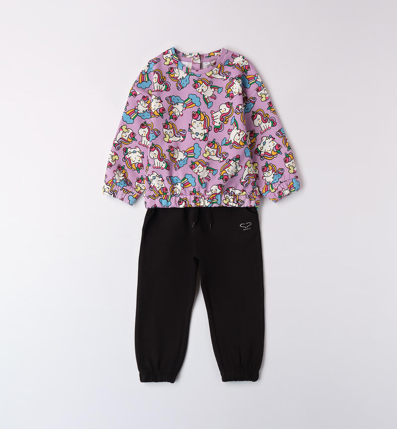 Tuta da bambina Sarabanda LILLA-MULTICOLOR-6ATN