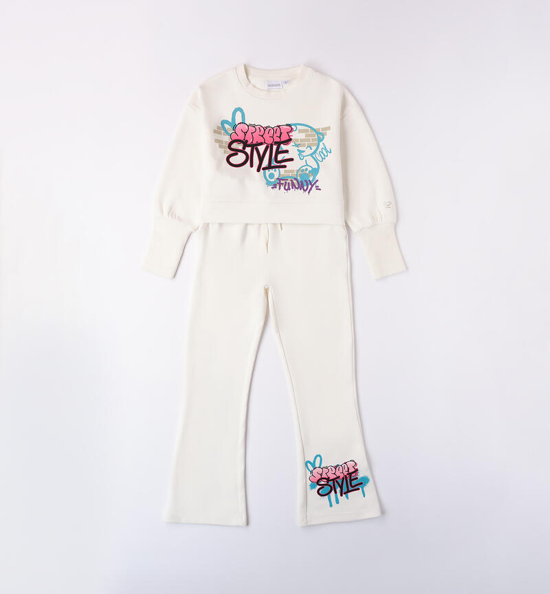 Tracksuit with prints for girls PANNA-0112