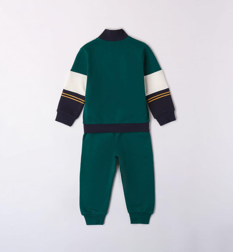 Sarabanda 100% cotton winter tracksuit for boys from 9 months to 8 years VERDE-4517