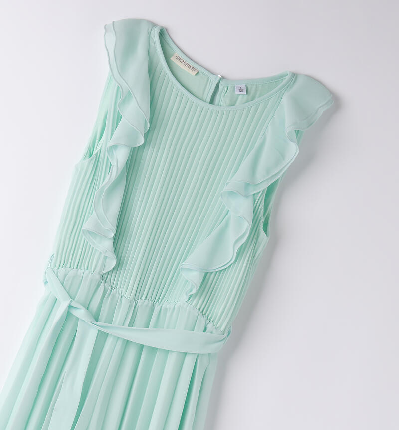 Tuta jumpsuit bambina VERDE ACQUA-4154