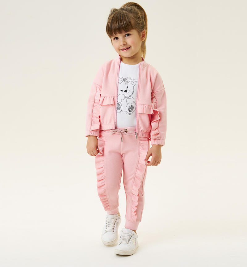 Girls' two-piece tracksuit  PINK DOLPHINS-2775