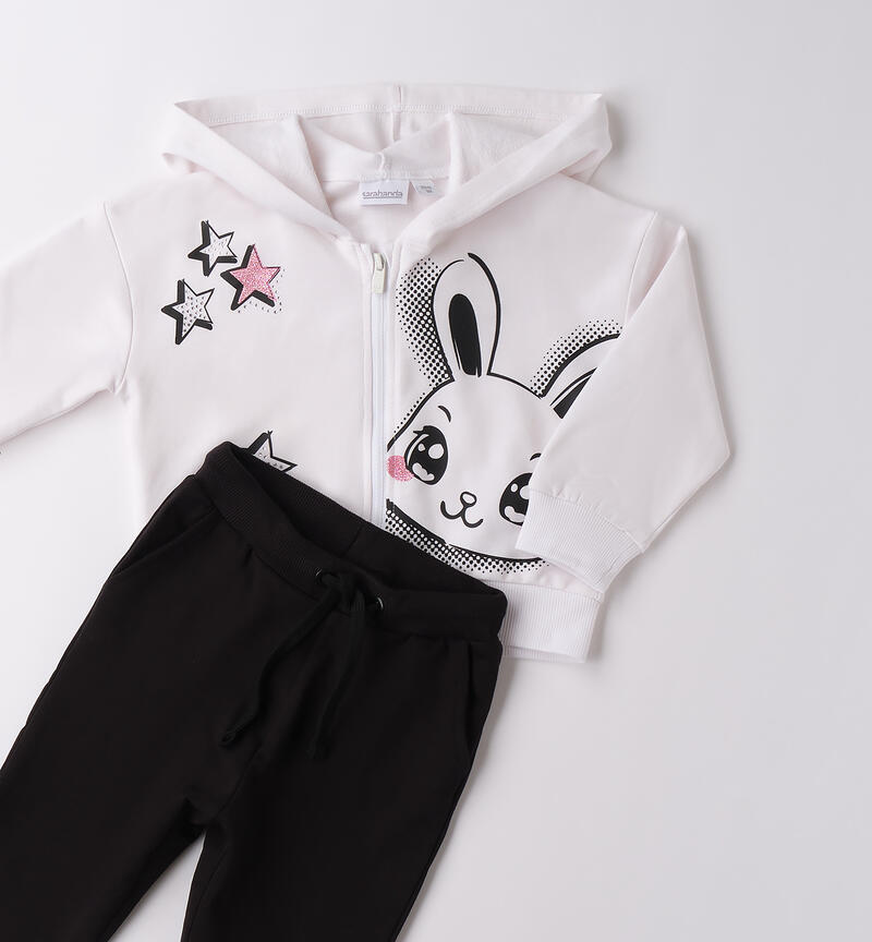 Girl's Sarabanda tracksuit BIANCO-0113