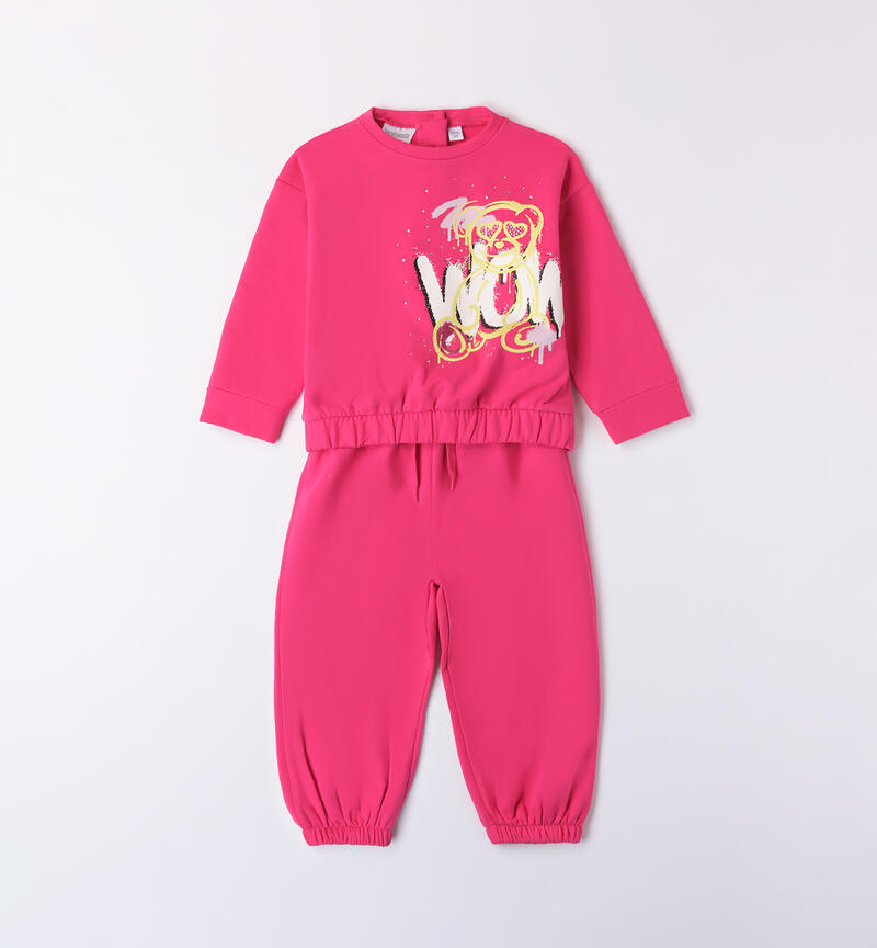 Sarabanda tracksuit for girls FUXIA-2438