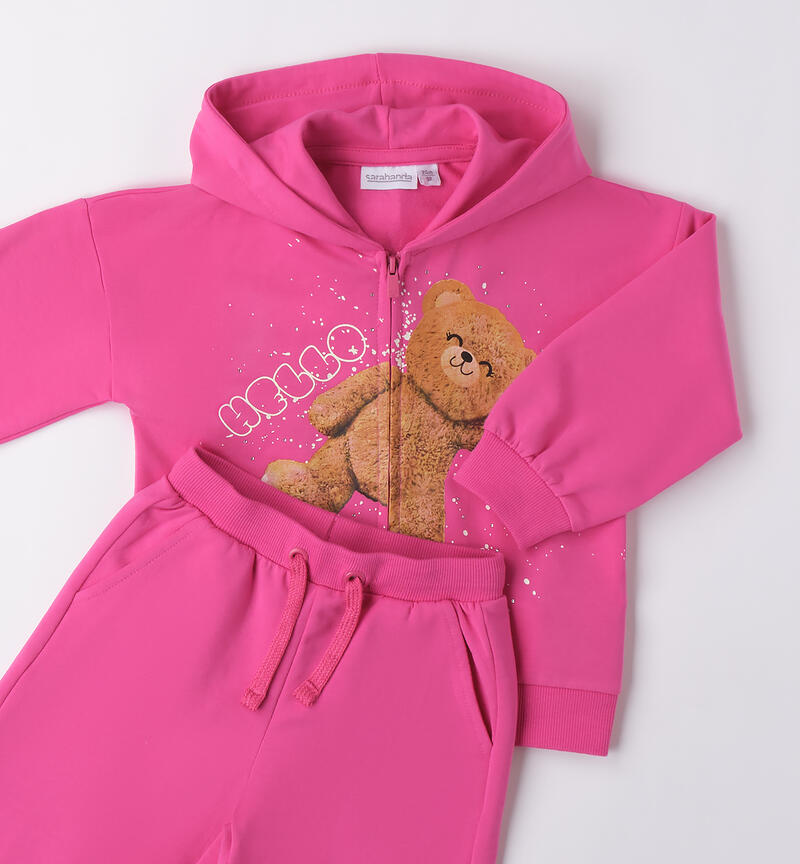 Girl's tracksuit Sarabanda FUXIA-2453