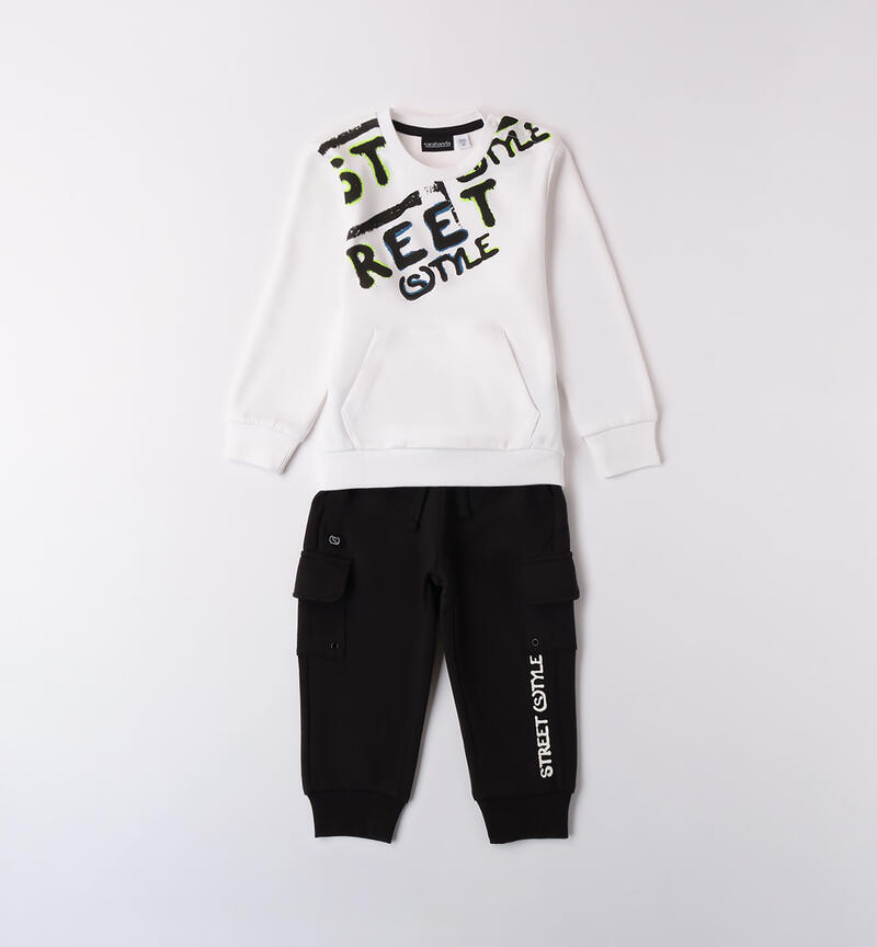 Tracksuit for boys BIANCO-0113