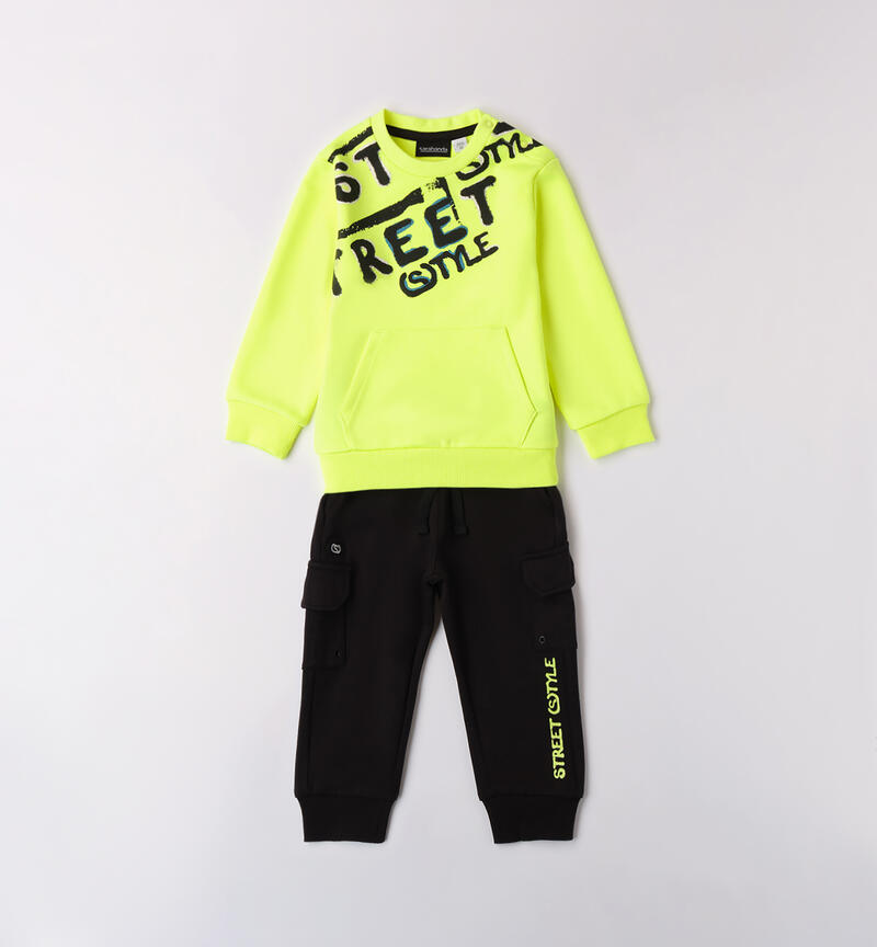 Tracksuit for boys GREEN ACID-5841