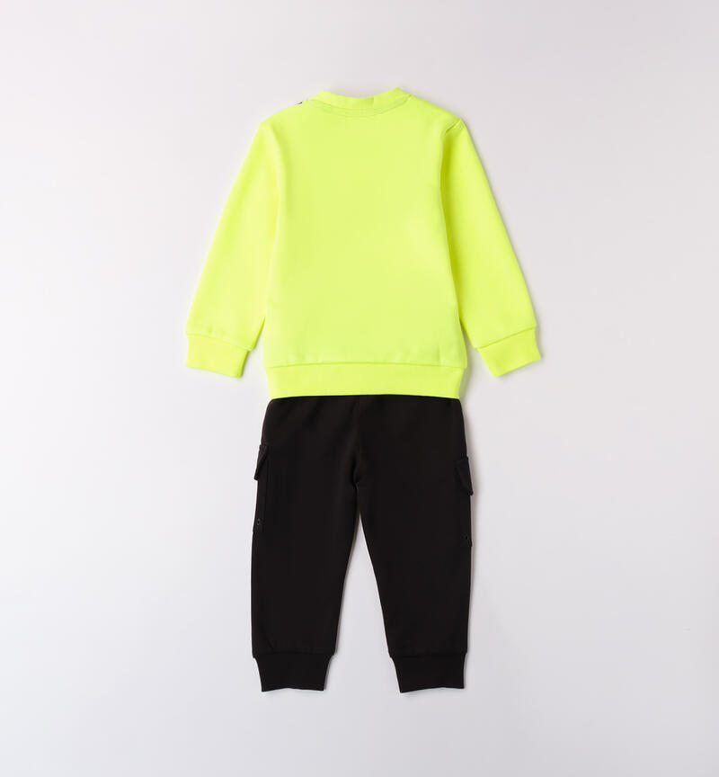 Tracksuit for boys GREEN ACID-5841