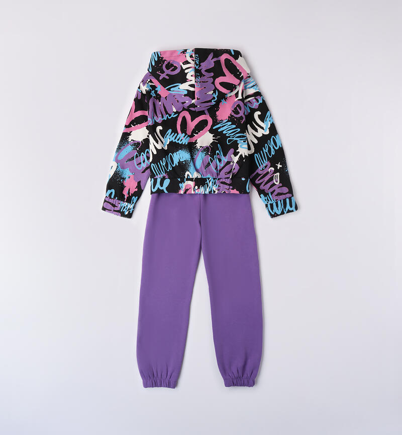 Two-piece tracksuit for girls BIANCO-MULTICOLOR-6AUD