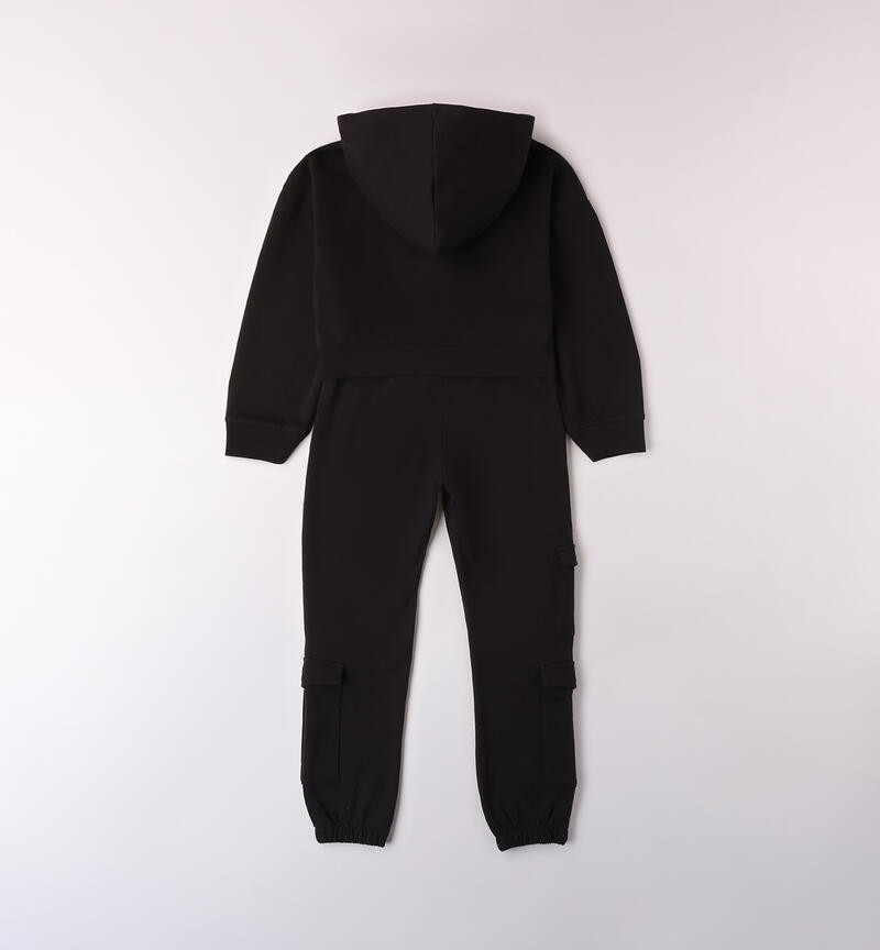 100% cotton tracksuit for girls NERO-0658