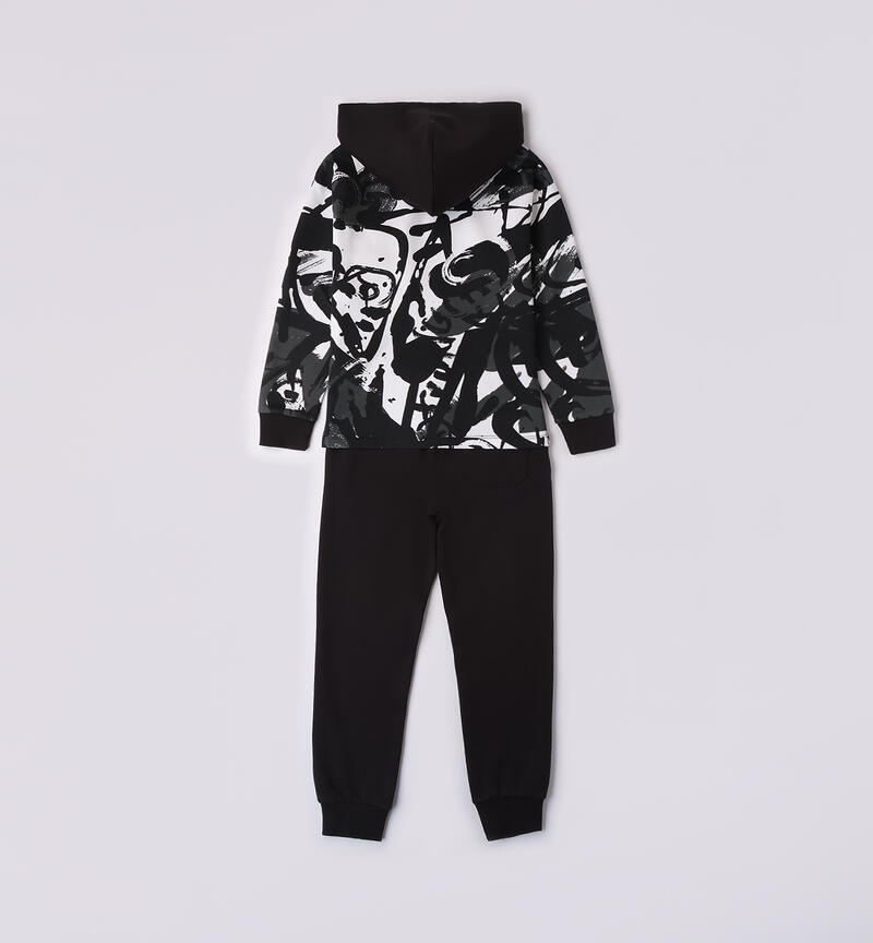 Two-piece tracksuit for boys BIANCO-NERO-6ATS