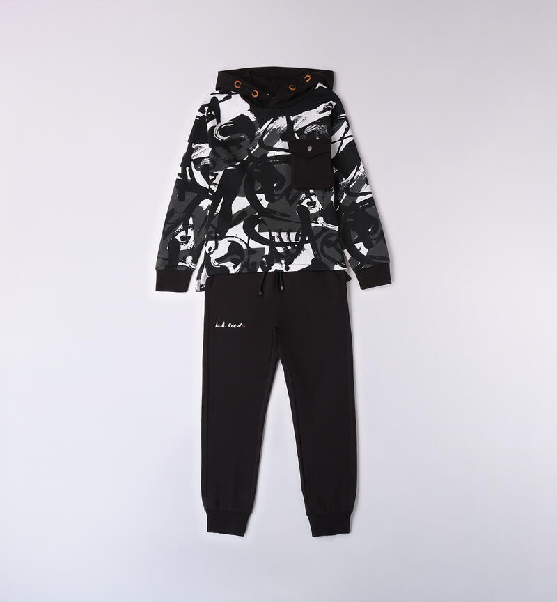 Two-piece tracksuit for boys BIANCO-NERO-6ATS