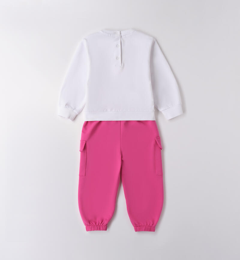 Girl's Sarabanda tracksuit BIANCO-0113