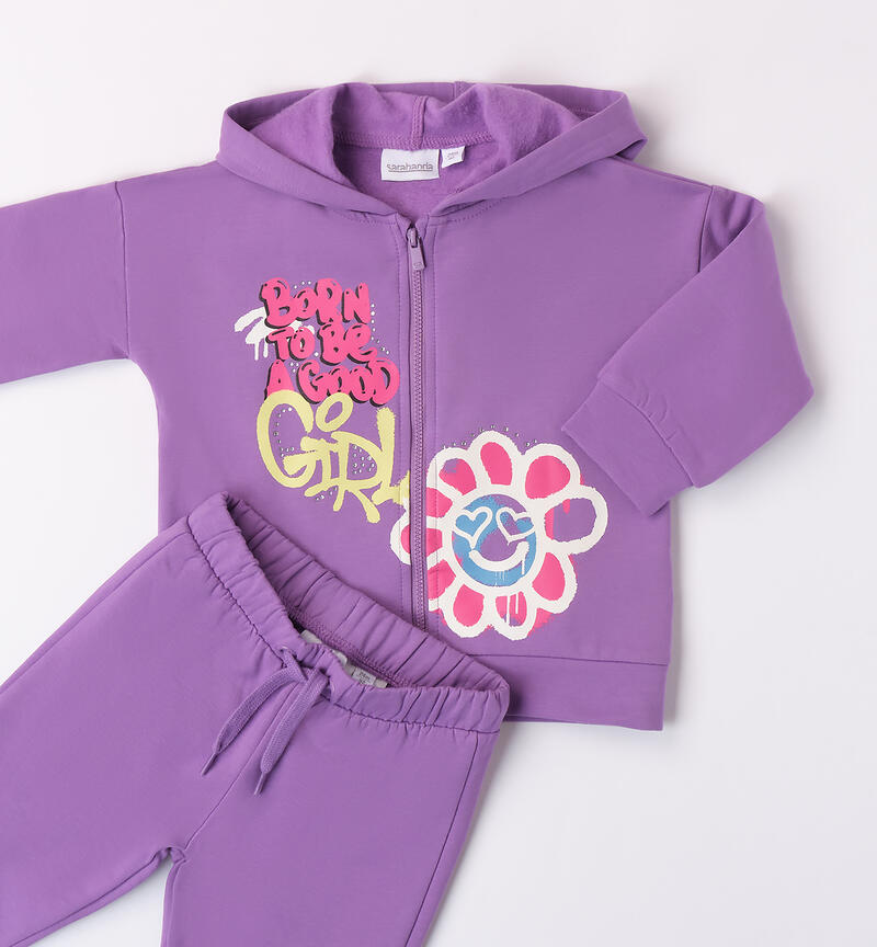 Sporty tracksuit for girls VIOLET-3333