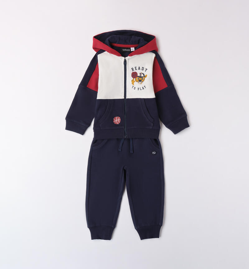 Sporty tracksuit for boys NAVY-3854