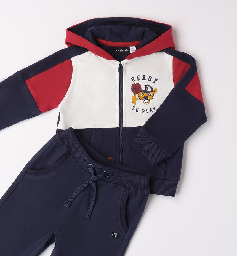 Sporty tracksuit for boys NAVY-3854