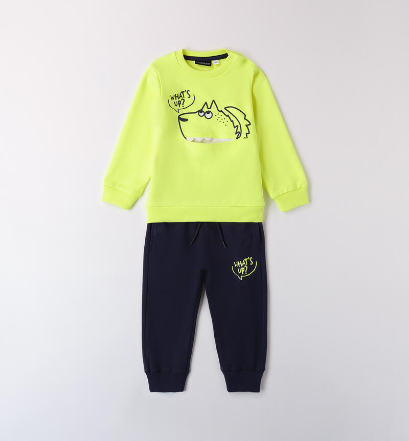 Girl's tracksuit VERDE FLUO-5834