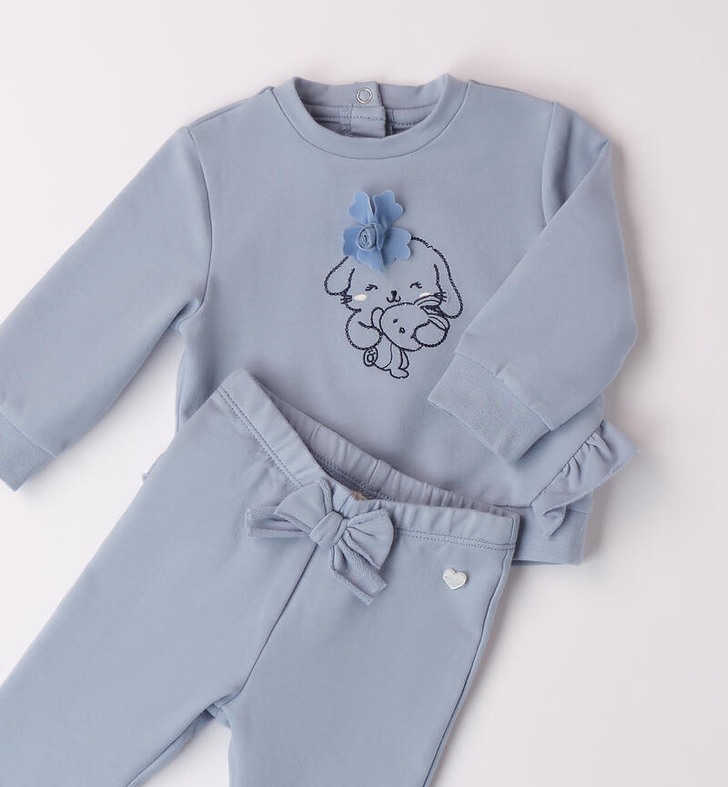 Sporty suit for baby girl L.BLUE-3964