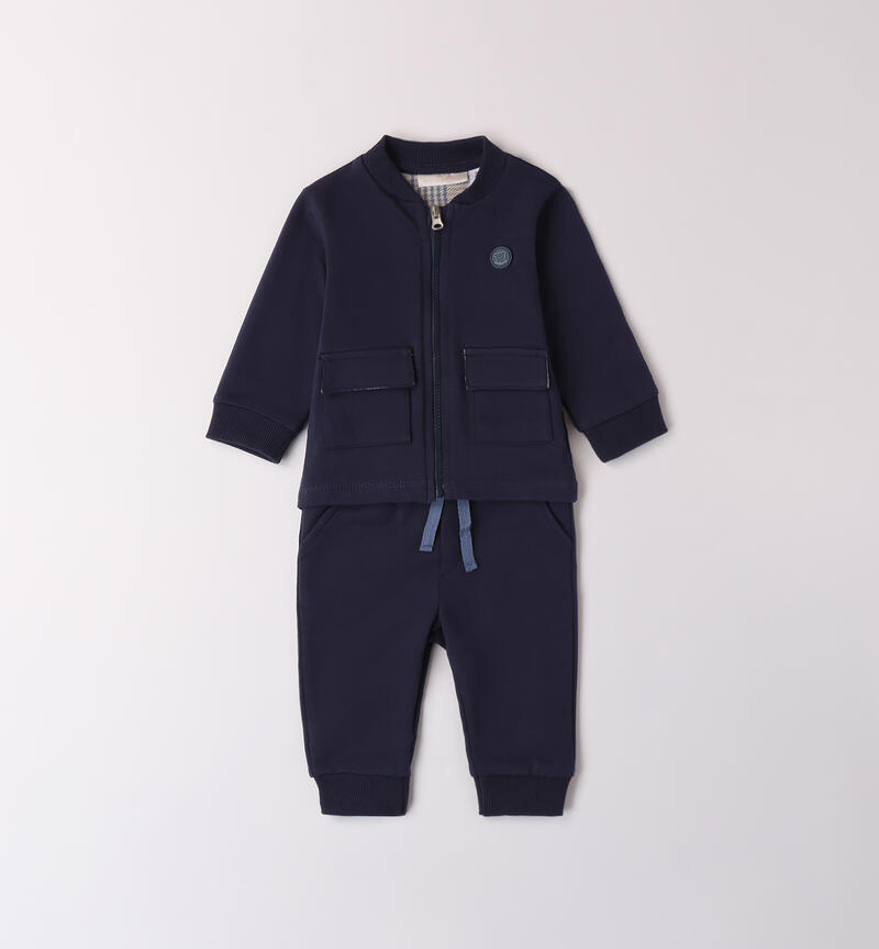 Sporty suit for baby NAVY-3885