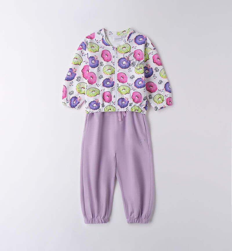 Tuta sportiva per bambina BIANCO-MULTICOLOR-6BDD