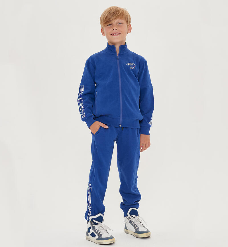 Sarabanda sporty tracksuit for boys from 8 to 16 years BLU ROYAL-3764