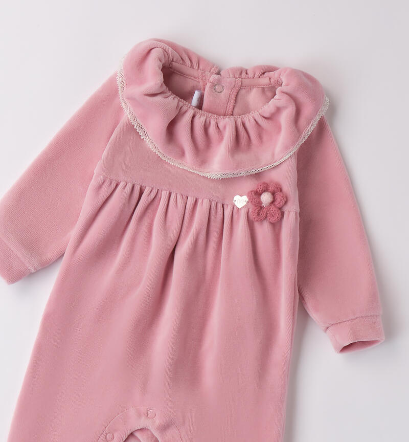 Chenille jumpsuit for baby girl ROSA-3031