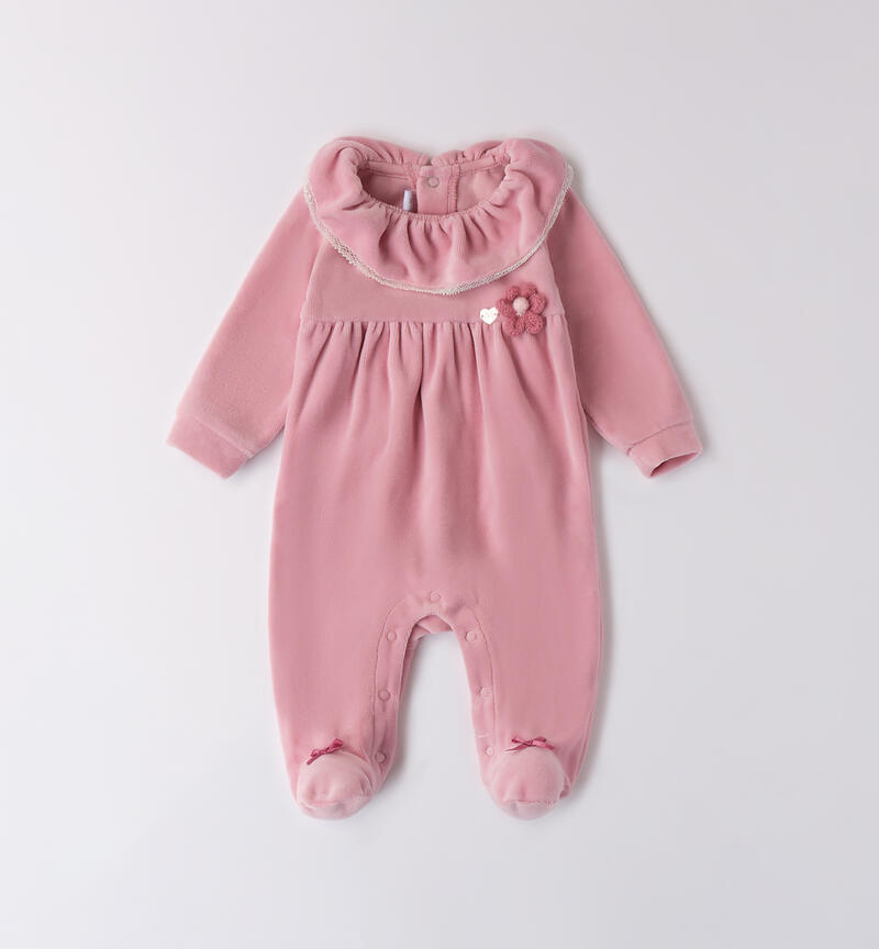 Chenille jumpsuit for baby girl ROSA-3031