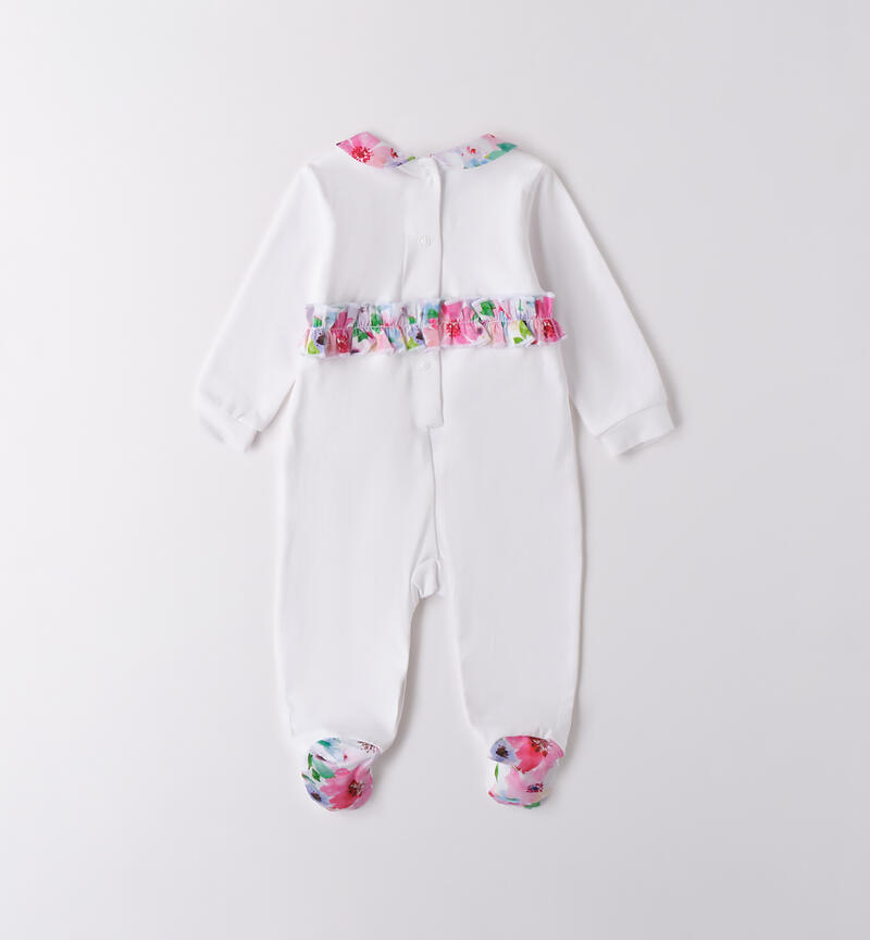 Minibanda baby girl onesie BIANCO-0113