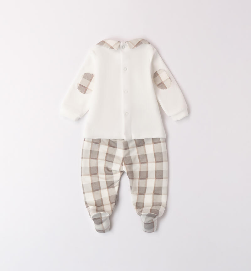 Tutina due pezzi neonato 
 PANNA-TORTORA-6AUQ